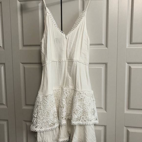 White V Neck Dress From Red Dress Boutique - Picture 7 of 7